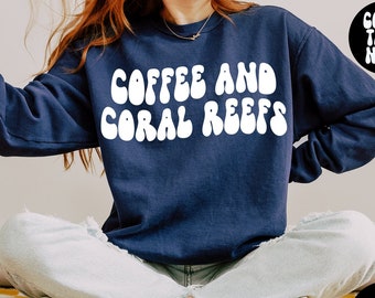 Sweat-shirt Coral Reef, COULEURS CONFORT, Cadeaux, Chemise pull Crewneck, Jumper