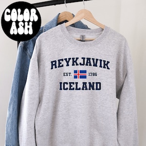 Reykjavik Iceland Sweatshirt, Gifts, Crewneck, Funny Sweater Shirt, Jumper, Men Women, Him Her