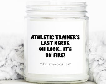 Athletic Trainer Gifts, Funny Candle, Housewarming, Soy Wax, Scented, Decor