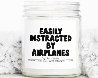 Airplane Airline Pilot Aviation Student Grad Graduation Gifts, Funny Candle, Housewarming, Soy Wax, Scented, Decor
