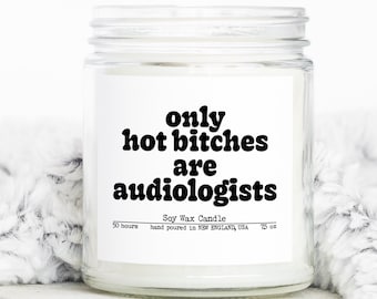 Audiology Audiologist Graduation Gifts, Funny Candle, Housewarming, Soy Wax, Scented, Decor