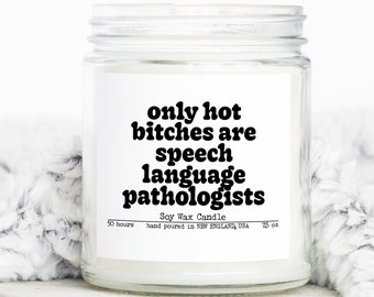 Speech Language Pathologist Gifts, SLP, Speech Therapy, Language Therapy, Funny Candle, Graduation, Language Special Education, Soy Wax