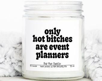 Event planner Gifts, Funny Candle, Housewarming, Soy Wax, Scented, Decor