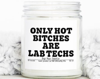 Lab tech Laboratory Graduation Gifts, Funny Candle, Housewarming, Soy Wax, Scented, Decor