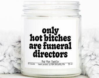 Funeral director Gifts, Funny Candle, Housewarming, Soy Wax, Scented, Decor