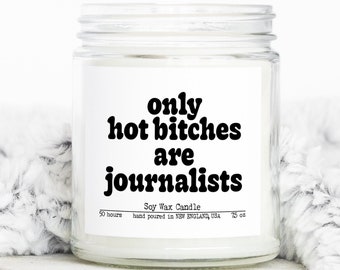 Journalist Journalism Gifts, Funny Candle, Housewarming, Soy Wax, Scented, Decor