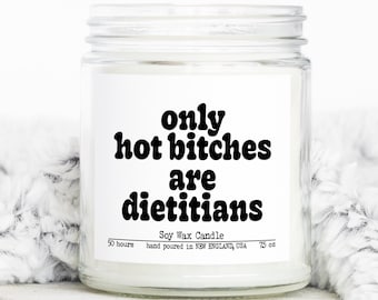 Dietitian Graduation Gifts, Funny Candle, Housewarming, Soy Wax, Scented, Decor
