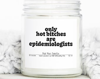 Epidemiology Epidemiologist Graduation Gifts, Funny Candle, Housewarming, Soy Wax, Scented, Decor