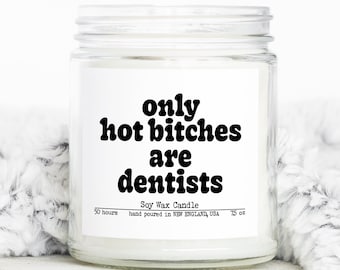 Regalos para futuros graduados de odontología: Vela divertida, ideal para inauguración de casa, de cera de soja, perfumada, decorativa.