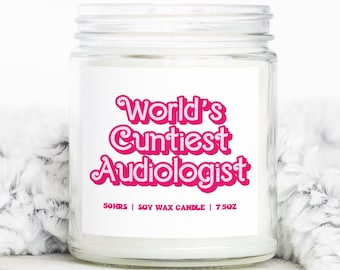 Audiology Audiologist Graduation Ear Doctor Gifts, Funny Candle, Housewarming, Soy Wax, Scented, Decor