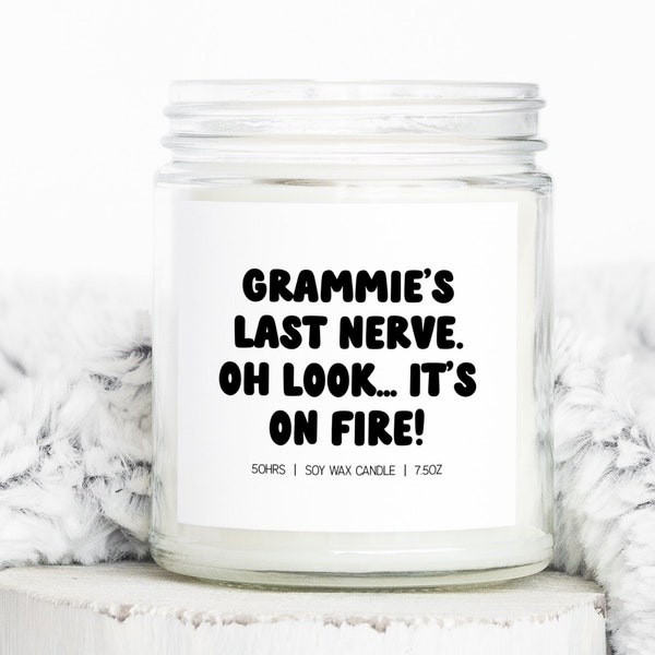 Grammie Grandma Grandmother Mothers Day Gifts, Funny Candle, Housewarming, Soy Wax, Scented, Decor