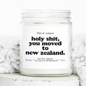 Moving to New Zealand New House from Real Estate Agent Closing Home Gifts, Funny Candle, Housewarming, Soy Wax, Scented, Decor
