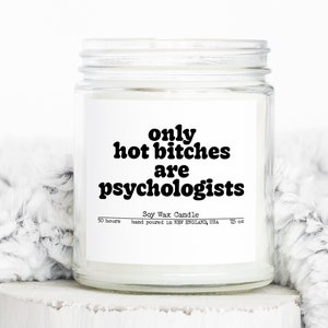 Psychology Psychologist Graduation Gifts, Funny Candle, Housewarming, Soy Wax, Scented, Decor