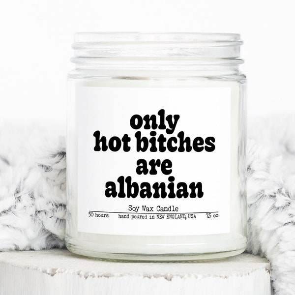 Albanian Albania Pride Gifts, Funny Candle, Housewarming, Soy Wax, Scented, Decor