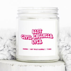 Civil Engineer Gifts, Funny Candle, Housewarming, Soy Wax, Scented, Decor