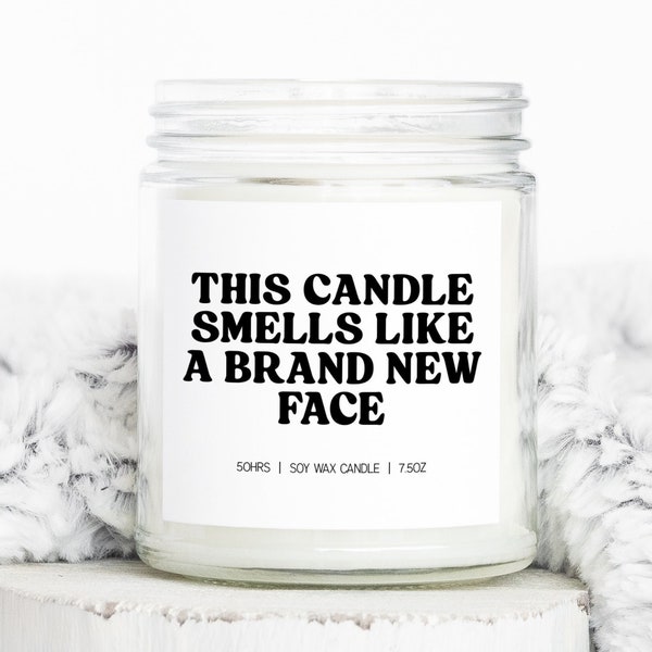 New Facelift Face Surgery Recovery Gifts, Funny Candle, Housewarming, Soy Wax, Scented, Decor
