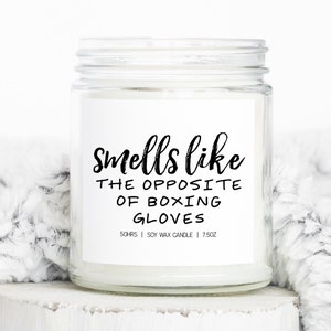 Boxen Boxer Trainer Geschenke, lustige Kerze, Housewarming, Sojawachs, duftend, Dekor