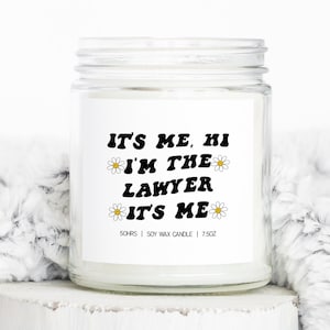 Lawyer Law School Graduation Gifts, Funny Candle, Housewarming, Soy Wax, Scented, Decor