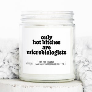 Microbiology Microbiologist Graduation Gifts, Funny Candle, Housewarming, Soy Wax, Scented, Decor