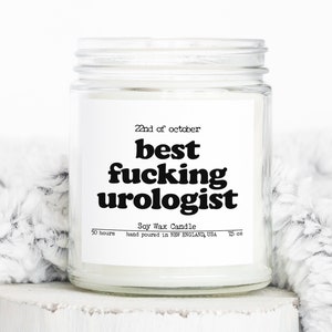 Urology Urologist School Graduation Grad Gifts, Funny Candle, Housewarming, Soy Wax, Scented, Decor