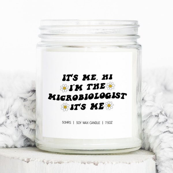 Microbiology Microbiologist Graduation Gifts, Funny Candle, Housewarming, Soy Wax, Scented, Decor