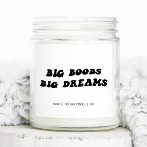 Boob Job Breast Surgery Recovery Gifts, Funny Candle, Housewarming, Soy Wax, Scented, Decor