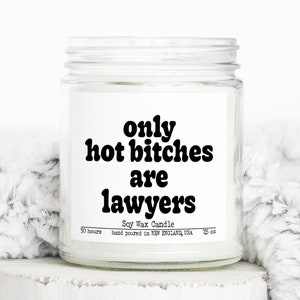 Lawyer Law School Student Graduation Gifts, Funny Candle for Women, Office Decor, Housewarming, Soy Wax, Scented