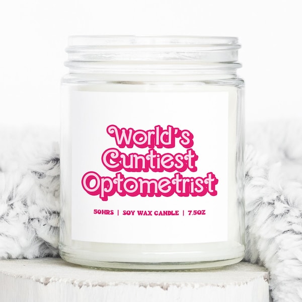 Optometrist Optometry Graduation Eye Doctor Gifts, Funny Candle, Housewarming, Soy Wax, Scented, Decor