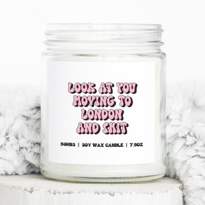 London Moving Away Gifts, Funny Candle, Housewarming, Soy Wax, Scented, Decor