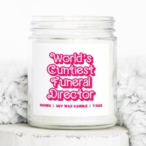 Funeral Director Gifts, Funny Candle, Housewarming, Soy Wax, Scented, Decor