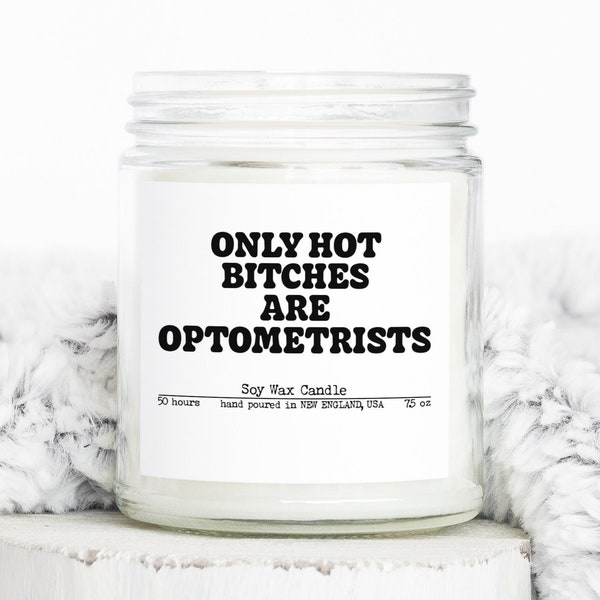 Optometrist Optometry Graduation Gifts, Funny Candle, Housewarming, Soy Wax, Scented, Decor