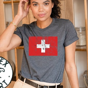 Switzerland Flag Gifts, Swiss Flag Shirt, Switzerland Flag Tshirt, Swiss Flag Birthday Gifts for Men and Women