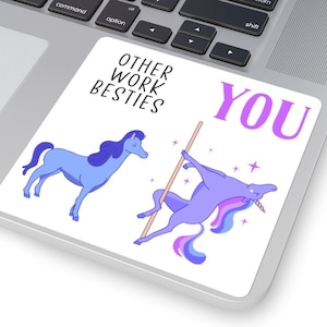 Work Bestie-sticker, laptopsticker, grappige vinylsticker, verjaardagscadeaus voor mannen en vrouwen