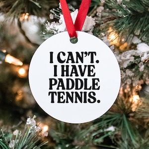 Paddle Tennis Gifts, Ornament, Round, Christmas, Stocking Stuffer