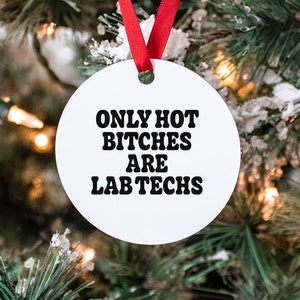 Lab tech Laboratory Graduation Gifts, Ornament, Round, Christmas, Stocking Stuffer