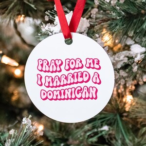 Dominican Republic Wedding Anniversary Wife Husband Gifts, Ornament, Round, Christmas, Stocking Stuffer