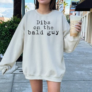 Calvo hombre esposa novia novio marido papá abuelo sudadera, camisa de suéter divertido, regalos de cumpleaños para hombres y mujeres