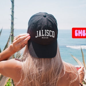 Jalisco Mexico Dad Hat, Gifts, Baseball Cap, Embroidered, White, Black, Stone, Beige