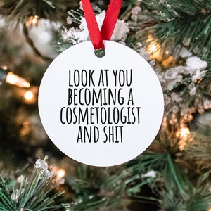 cosmetologist cosmetology Graduation Graduate Gifts, Ornament, Round, Christmas, Stocking Stuffer