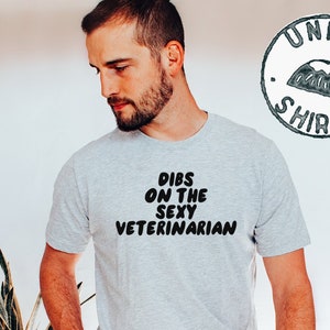 Camisa veterinária veterinária, esposa, marido, namorado, namorada, camiseta engraçada, presentes de aniversário para homens e mulheres