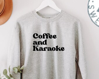 Karaoke 1970s 70s Sweatshirt, Funny Sweater Shirt, Birthday Gifts for Men and Women