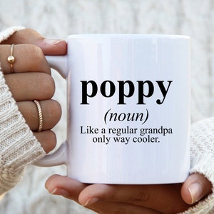Mohn Opa Vatertag Definition Becher, Geschenke, lustige Kaffeetasse, Männer Frauen, ihn sie