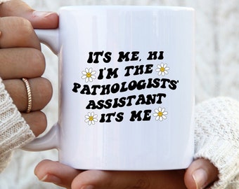Taza de asistente de patólogo, regalos de asistente de patólogo, taza de café divertida, para hombres y mujeres, para él y para ella