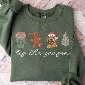 Golden Retriever Hundemama Weihnachten Sweatshirt, Golden Retriever Weihnachtsgeschenke, Golden Retriever Weihnachten Rundhalsausschnitt, Pullover Shirt, Frauen