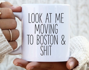 Mudarse a los regalos de Boston, mudarse a la taza de café de Boston, mudarse a la Copa de Boston, mudarse a los regalos de cumpleaños de Boston para hombres y mujeres