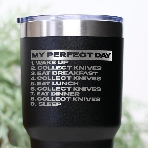 Knife Collection Knives Collector Collecting Tumbler, Funny Appreciation Gifts, Wine Lover, Travel Coffee Mug, Birthday Gift, For Men and Wo