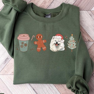 Japanese Spitz Dog Mom Christmas Sweatshirt, Japanese Spitz Sweatshirt, Gifts for Women, Jumper Shirt, Crewneck, Long Sleeve, Cozy