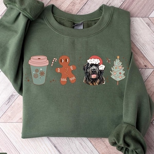 Newfoundland Dog Mom Christmas Sweatshirt, Newfoundland Sweatshirt, Gifts for Women, Jumper Shirt, Crewneck, Long Sleeve, Cozy