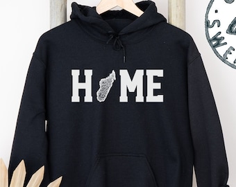 Madagascar Malagasy Home Moving Away Homesick Hoodie, Funny Hooded Sweatshirt, Birthday Gifts for Men and Women