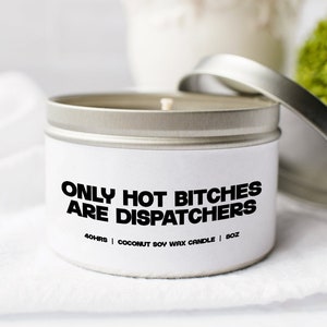 Dispatcher Candle, Gifts, Tin, Coconut Soy Wax, Scented, Aromatherapy, Vanilla, Coffee, Home Office Decor